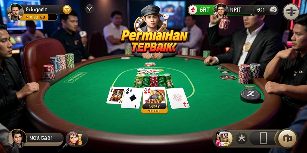 Tampilan gameplay Poker yang seru di 6RT.