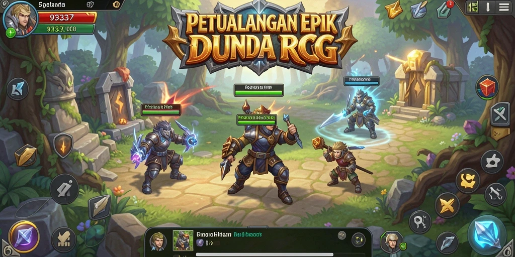 Gameplay seru di dunia RPG yang memikat dengan beragam karakter.