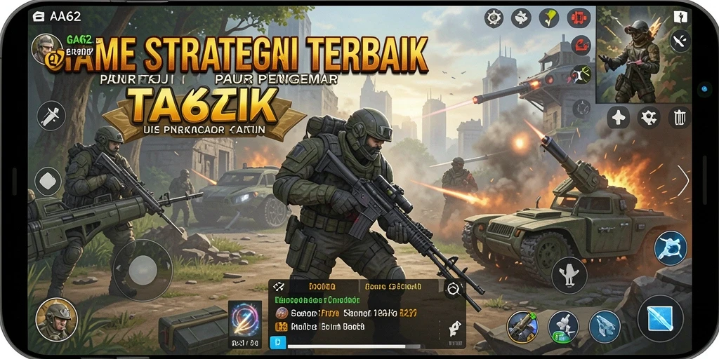 Screenshot AA62 menunjukkan gameplay strategi yang mendebarkan dan penuh taktik.