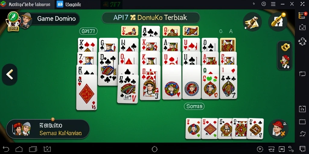 Tampilan gameplay mendebarkan dari API77 saat pemain menikmati domino.