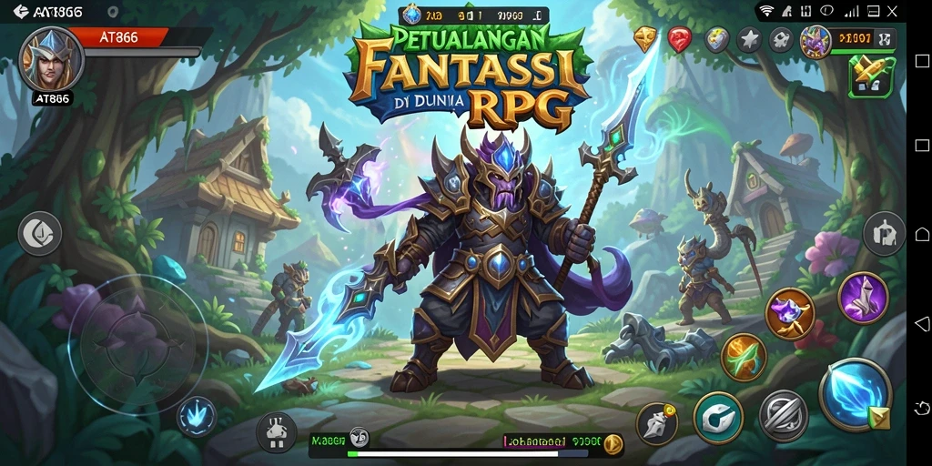 Tangkapan layar menunjukkan aksi seru dalam game RPG AT866.