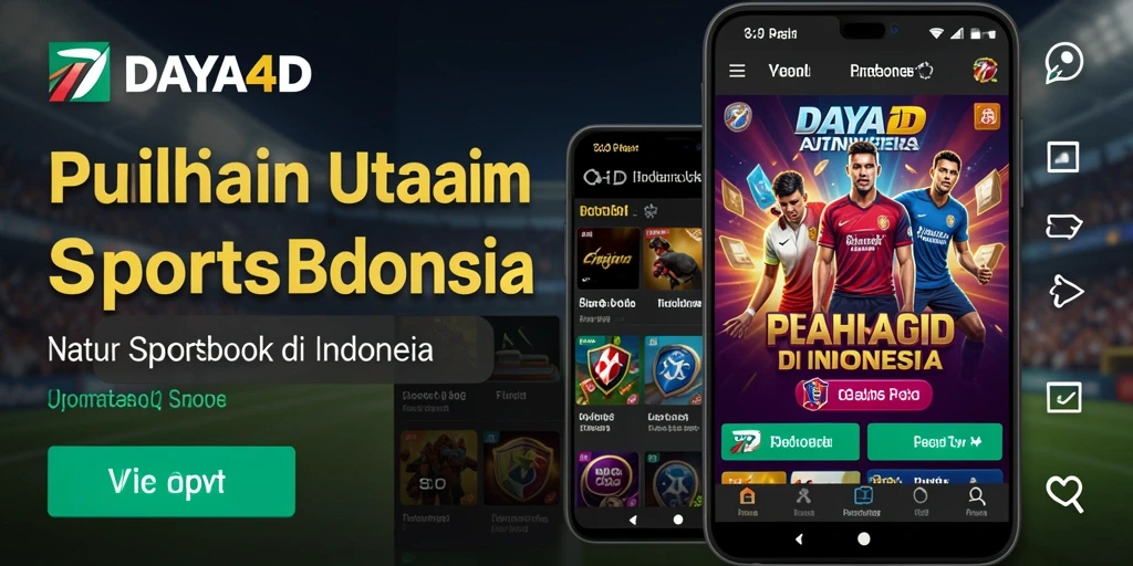 Screenshot aplikasi DAYA4D menampilkan tampilan taruhan olahraga yang menarik dan interaktif.