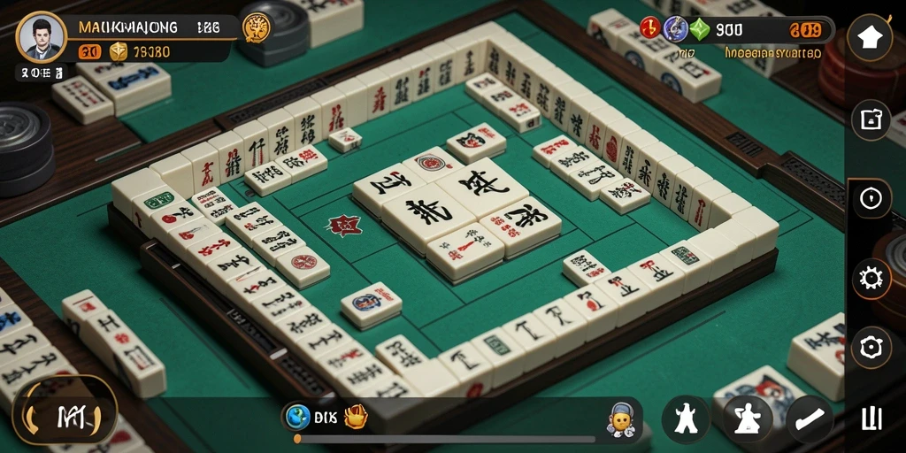 Screenshot DKK menampilkan gameplay Mahjong yang menantang dan penuh warna.