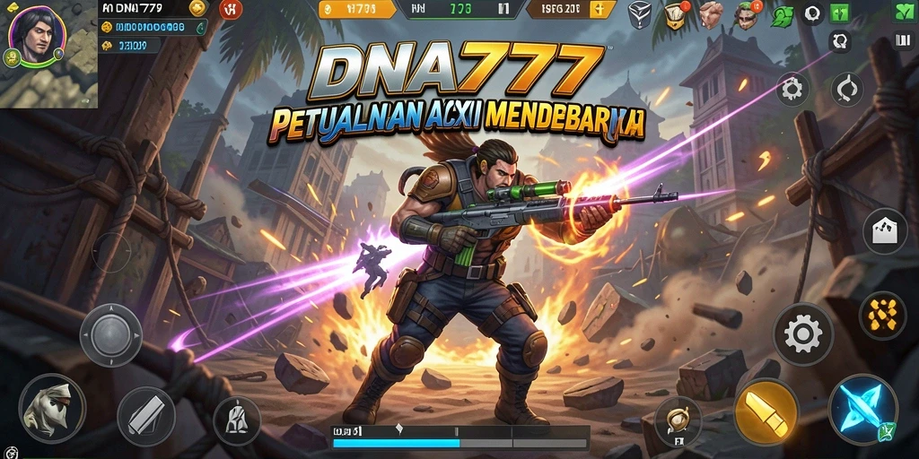 Tangkapan layar menampilkan aksi seru dalam DNA777.