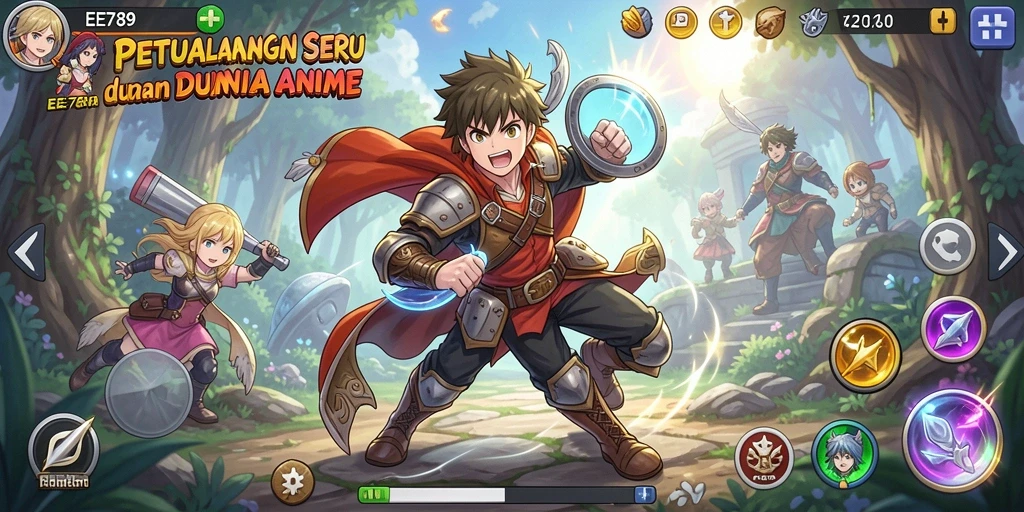Screenshot EE789 menunjukkan aksi seru dalam petualangan Anime.