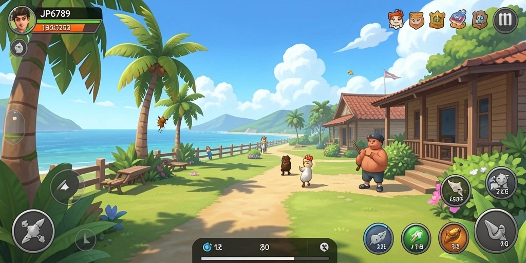 Tampilan gameplay JP6789 yang cerah dan menghibur.
