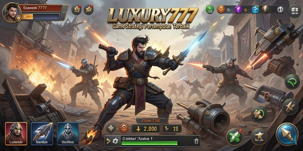 Tampilan gameplay LUXURY777 yang menarik dan penuh aksi pertempuran.