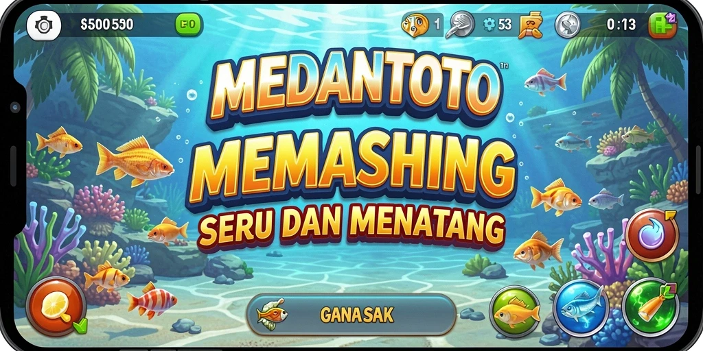 Screenshot gameplay <strong>MEDANTOTO</strong> dengan aksi memancing yang seru.
