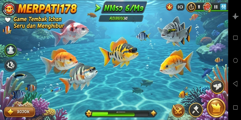 Tampilan gameplay MERPATI178 yang menawan dan penuh aksi Tembak Ikan.