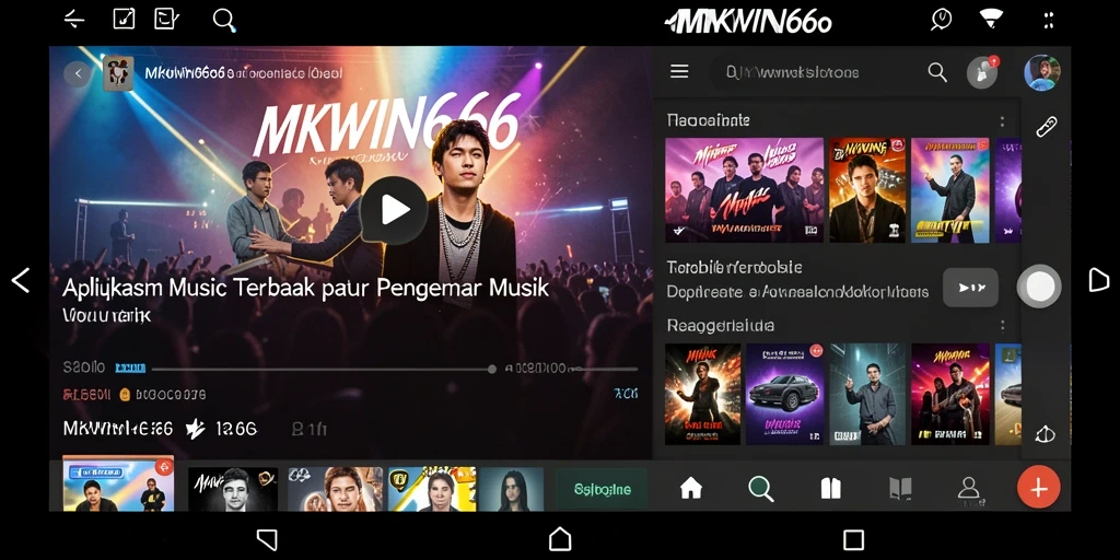 Screenshot gameplay MKWIN666 menampilkan interaksi musik yang dinamis.