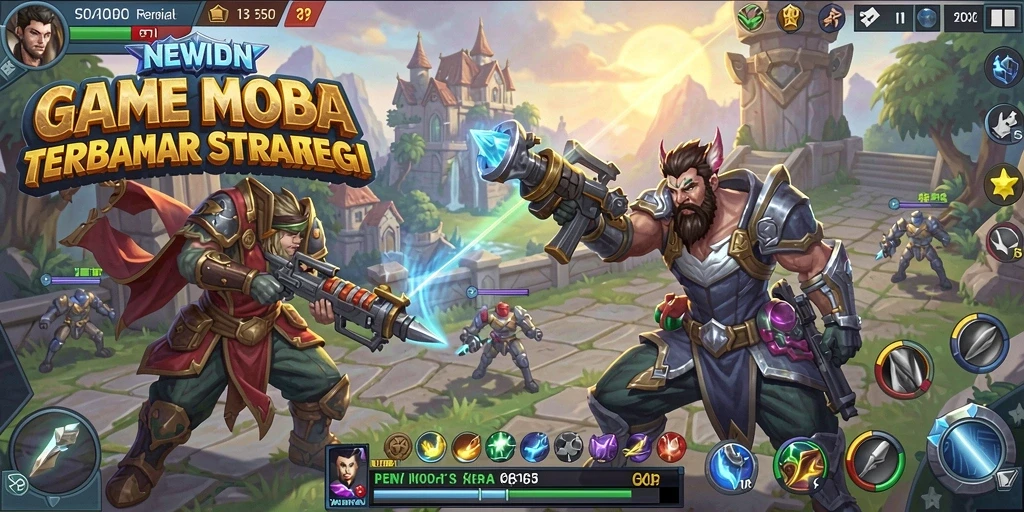 Tampilan gameplay seru di <strong>NEWIDN</strong>, pertempuran tim yang strategi.