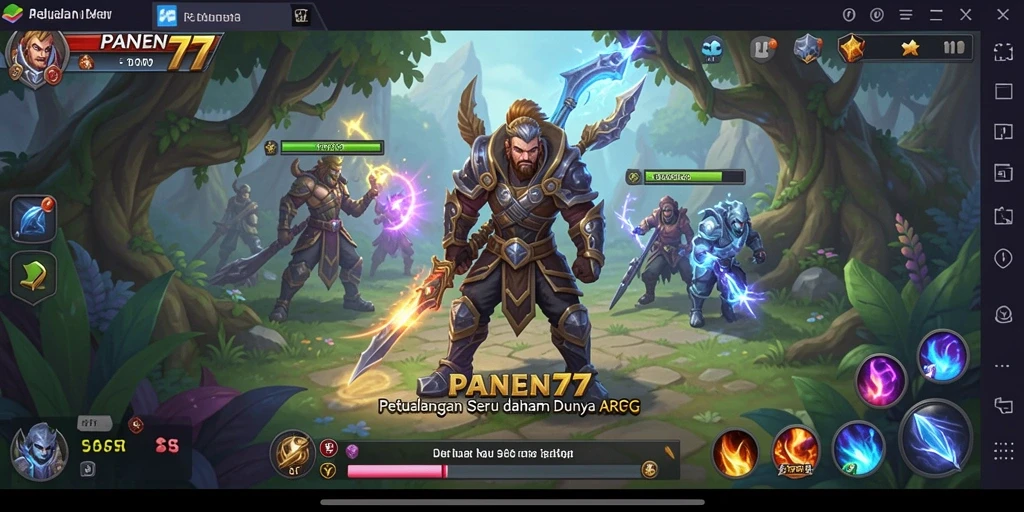 Gameplay seru dengan pertarungan yang mendebarkan di PANEN77.