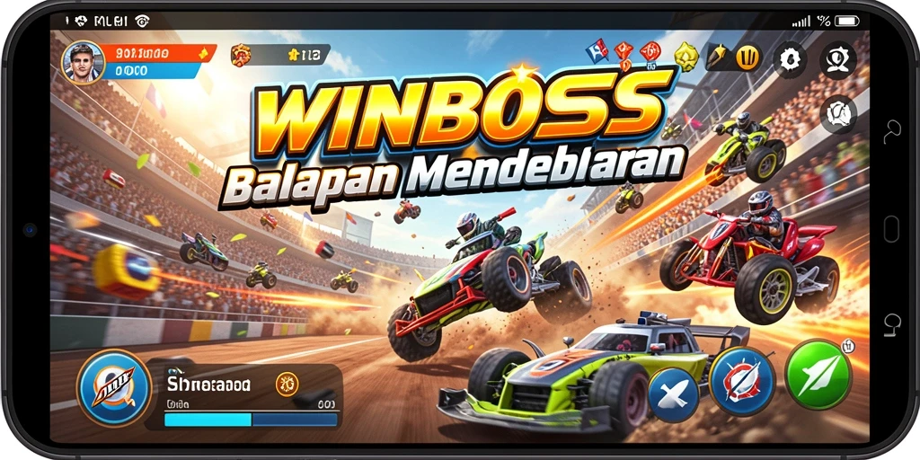 Tampilan menarik gameplay balap di WINBOSS yang mendebarkan.
